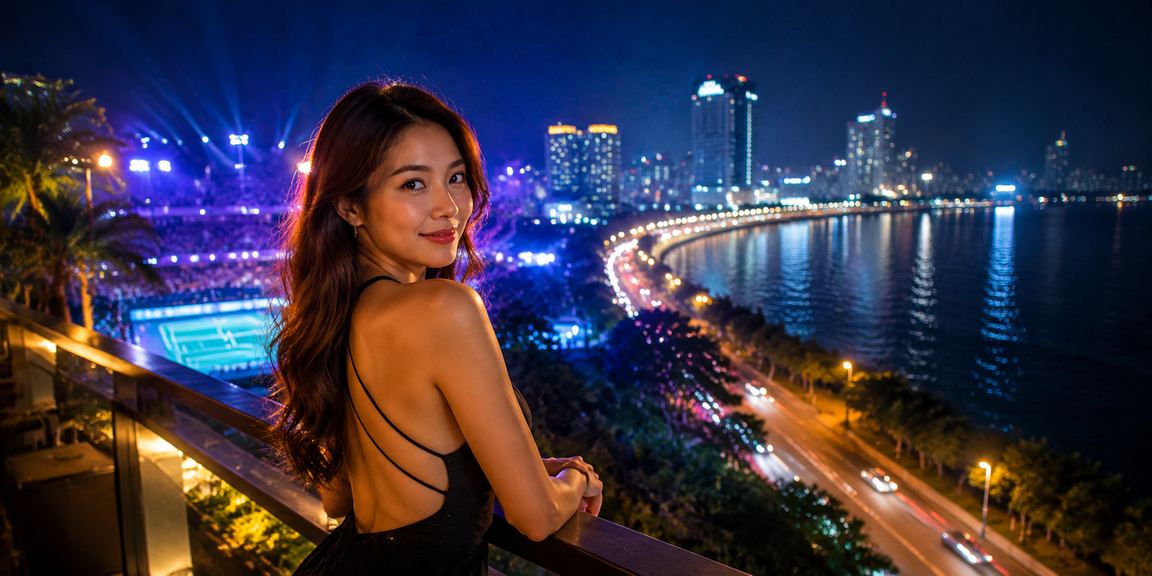 Suasana hiburan kasino Pulau Pinang dalam gaya Malaysia yang penuh warna dan bertenaga